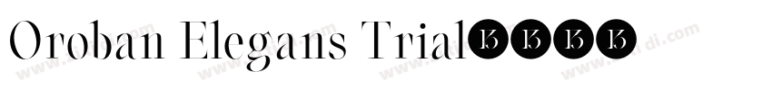 Oroban Elegans Trial字体转换